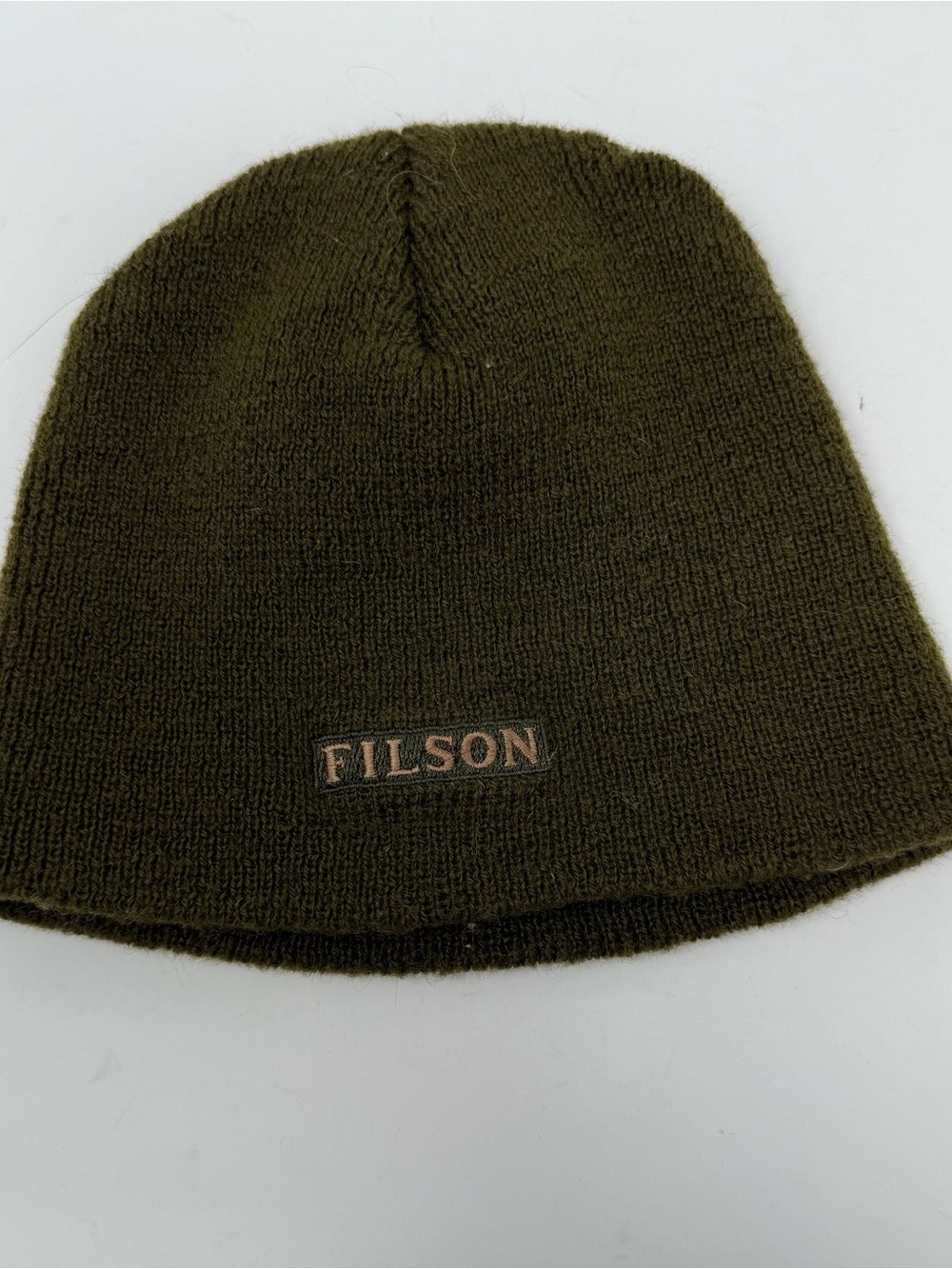 Filson Olive Green Wool Beanies Kids One Size